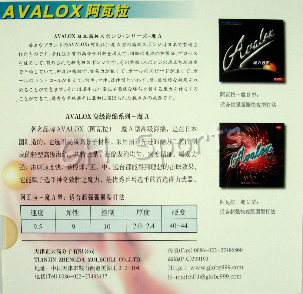 Avalox Magic A Magic B Magic C - огляд і ціна Table Tennis In Japanese