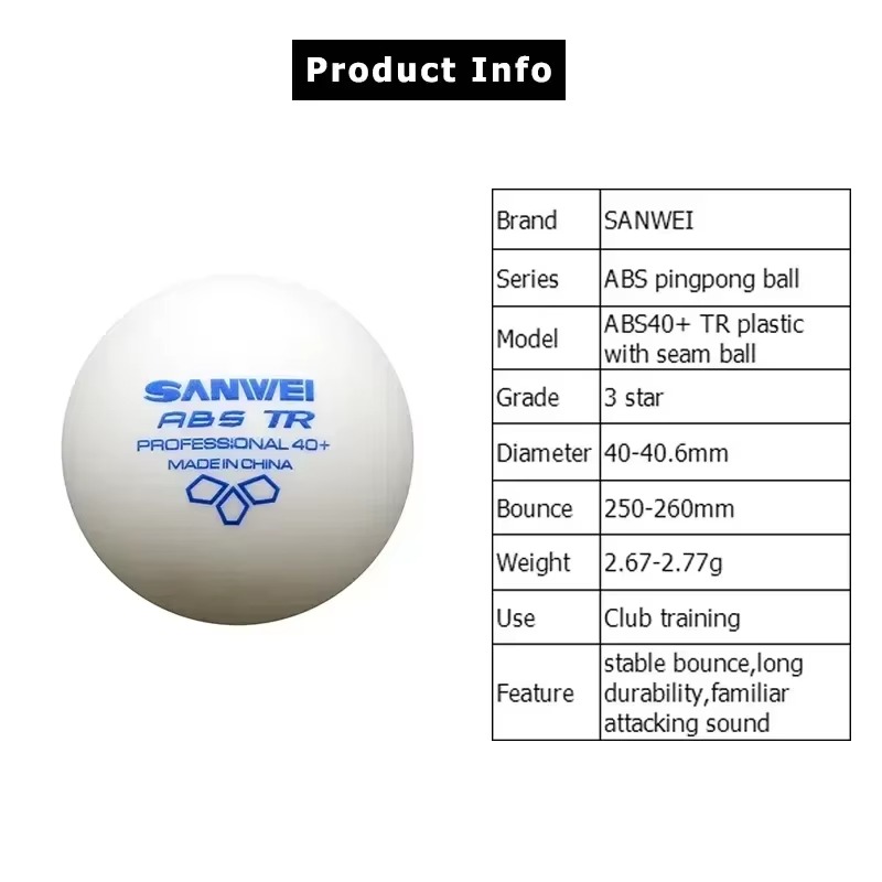 50/100pcs SANWEI TR 3 Star Tab - огляд і ціна Table Tennis Olympics